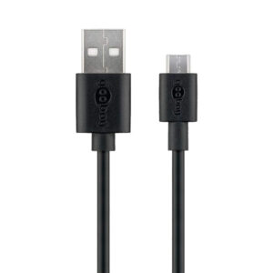 USB A pistik – microUSB B pistik kaabel 10cm must-image