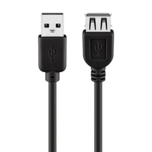 USB A pistik – USB A pesa pikenduskaabel 3m must-image