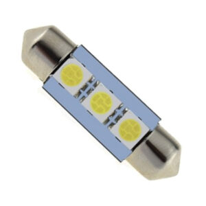 LED pirn Festoon C5W, 12V 0.4W, 36mm, 30lm 6500K valge-image