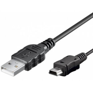 USB A pistik – miniUSB B pistik kaabel 1m, must, 46712-image