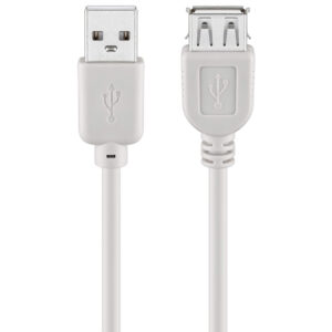 USB A pistik – USB A pesa pikenduskaabel, 30cm valge 96196-image