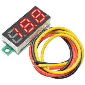 Digitaalne voltmeeter 0V...100V DC 30x11.5x9mm, punased numbrid, LED, kinnitusaugud-image