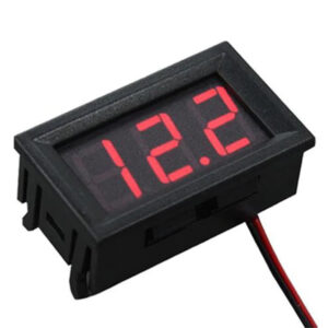 Digitaalne voltmeeter 3.5V...30V DC 48x29x22mm, punased numbrid, LED, paneelile-image