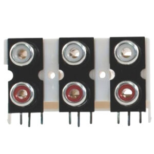 6x RCA pesa plaadile vertikaalne, paneeli kinnitus, THT, CC-136-image
