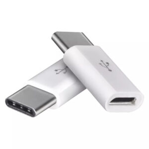 USB C pistik - microUSB B pesa üleminek, 2-pakk, valge, SM7023-image