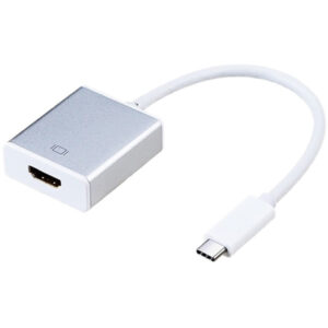 USB-C pistik -> HDMI pesa üleminek 1080p, USB 3.1, hõbe-valge, HS-317-image