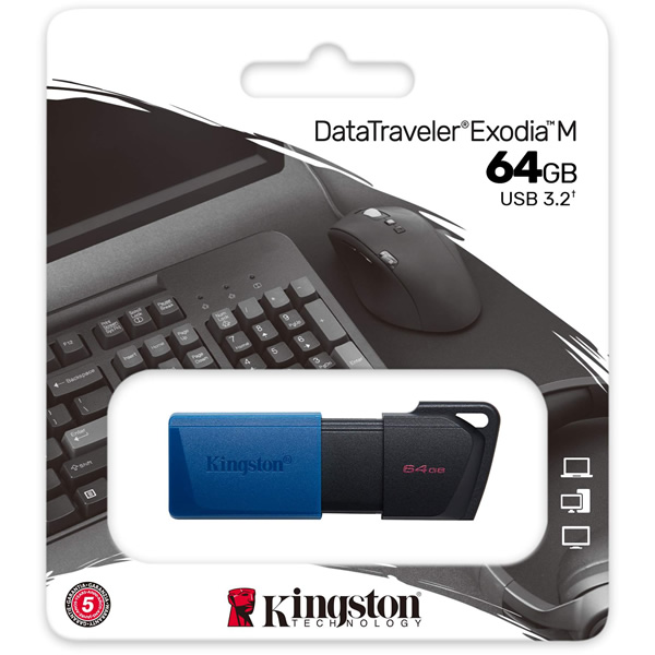 Mälupulk 64GB USB 3.2 Kingston DataTraveler Exodia Blue DTXM/64GB