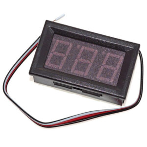 Digitaalne voltmeeter 0V...100V DC 48x29x22mm, paneelile, punased numbrid, 4092-3-image