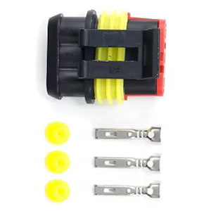 AMP Superseal 1.5, 3-PIN pesa komplekt, IP67, 24V DC, must-image