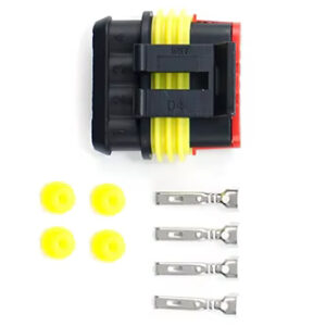 AMP Superseal 1.5, 4-PIN pesa komplekt, IP67, 24V DC, must-image