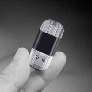 Mälukaardi adapter USB-A/C pistik->microSD pesa, OTG, must-image